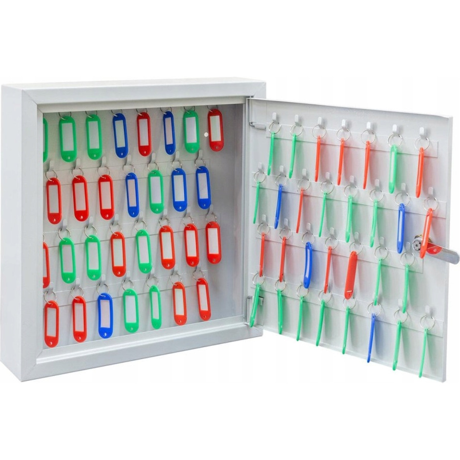 SZAFKA NA KLUCZE 60 szt. Skrzynka KASETKA METALOWA ŚCIENNA 60 HACZYKÓW K-60, 55540-0017