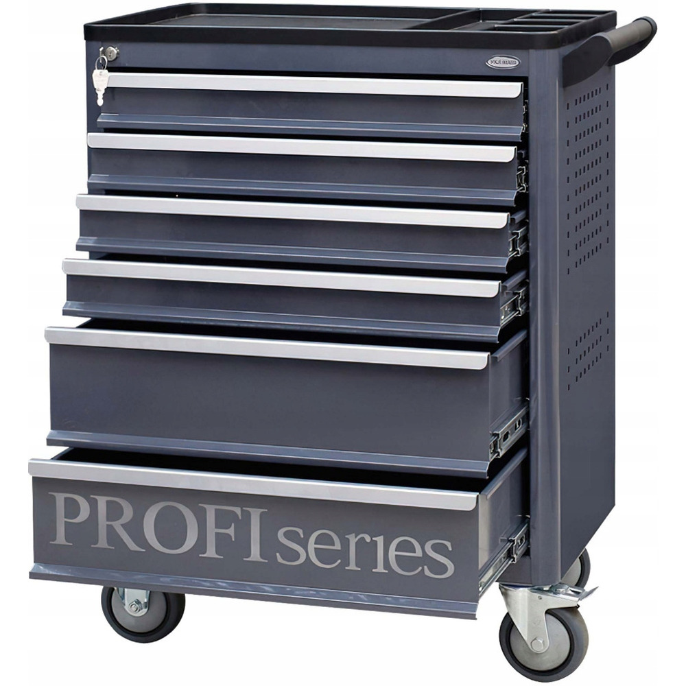 Wózek na narzędzia NARZĘDZIOWY metalowy WARSZTATOWY 6 szuflad PUSTY TU14S2M, 52515-0036