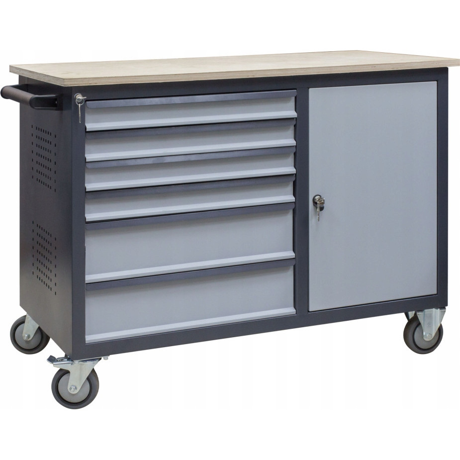 STÓŁ WARSZTATOWY WÓZEK na narzędzia NARZĘDZIOWY SZAFKA DO WARSZTATU 4S2M/DP, 52505-0021