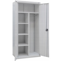 SZAFA BIUROWA METALOWA Zamykana Aktowo-Ubraniowa GOSPODARCZA na mop SMR-20W