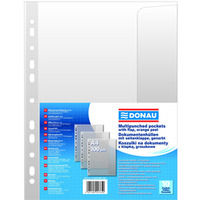 Koszulki z klapk DONAU, PP, A4, groszkowe, 100mikr., 10szt