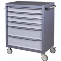 Wózek metalowy NARZĘDZIOWY na kółkach WARSZTATOWY TRANSPORTOWY PUSTY TU4S2M